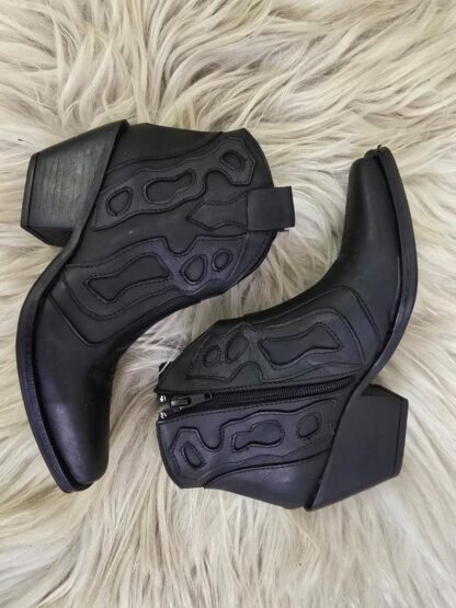 Texanas de cuero Usa Negro